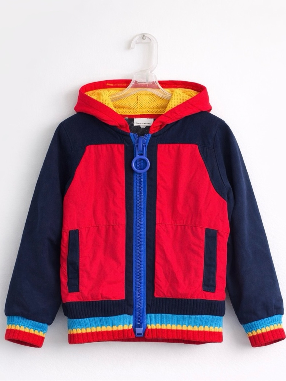 Marc Jacobs Kids Hoodie Jacket Size 5 Colorblock Zip Up Designer Boys Girls